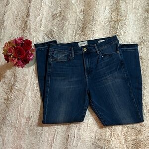 FRAME Le High Crop Skinny Jeans in Edgewater Release Hem Like New